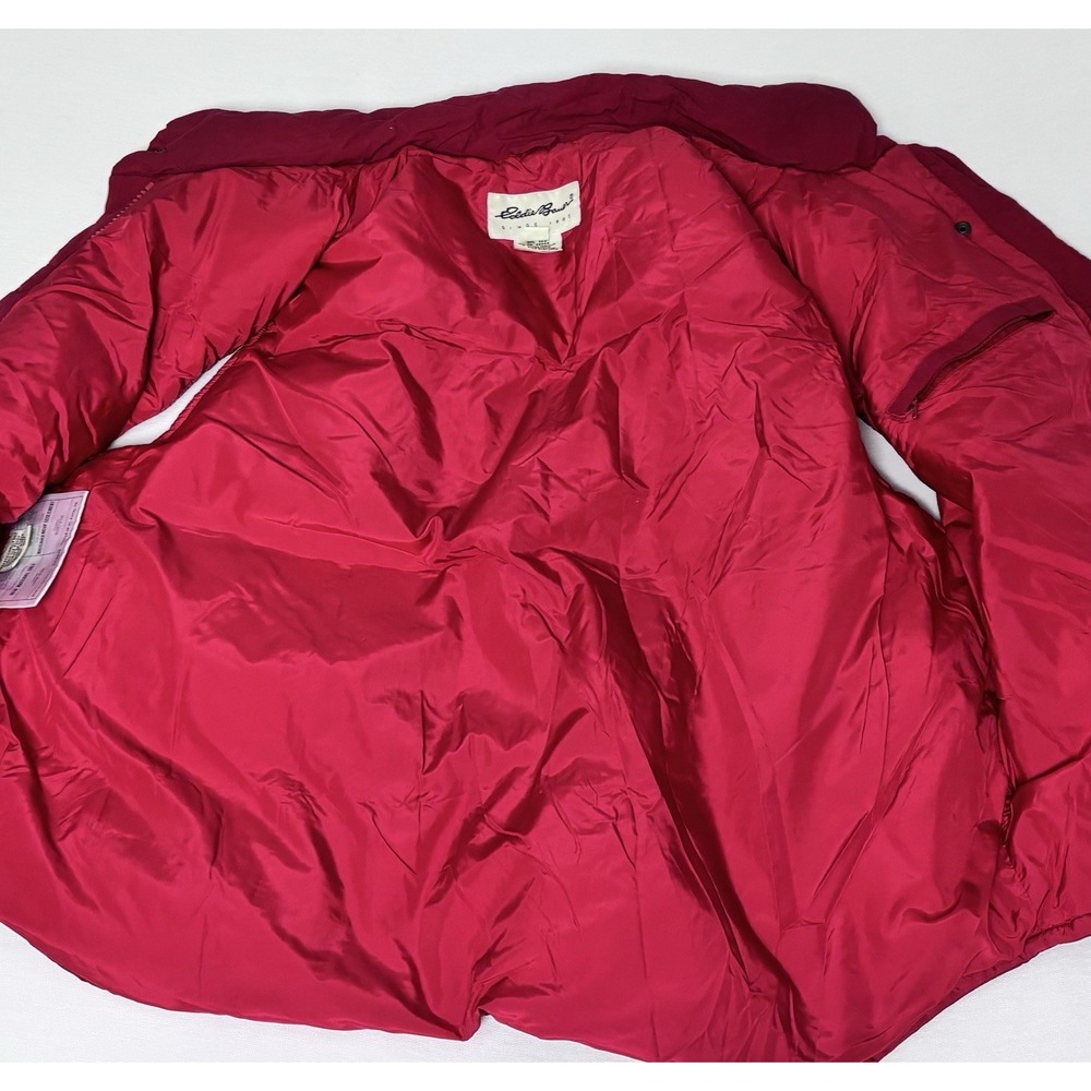 Vintage Eddie Bauer Goose Down Quilted Puffer Vest Womens XL Red - Picture 9 of 9